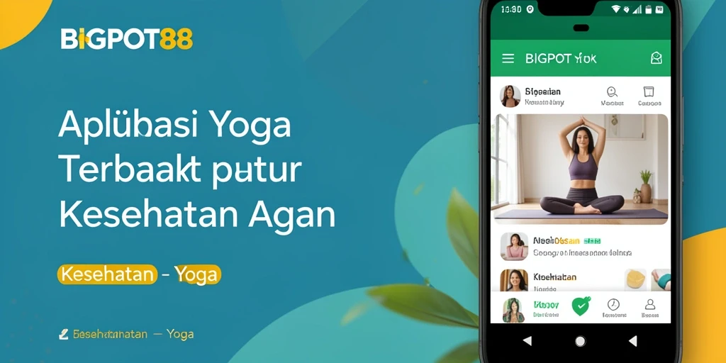 Antarmuka aplikasi BIGPOT88 dengan fitur Yoga dan kelas yang beragam.