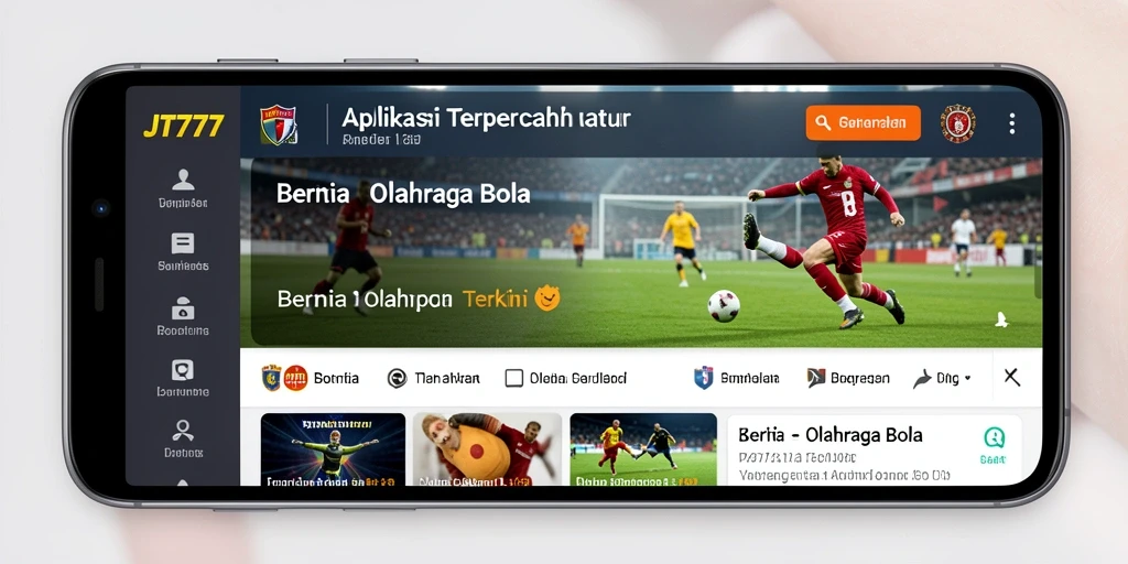Tampilan antarmuka aplikasi JT777 yang menarik dan informatif.
