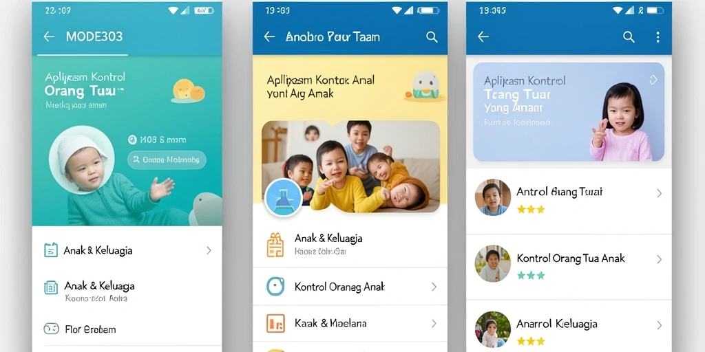 Antarmuka MODE303 yang ramah pengguna untuk kontrol orang tua yang mudah.
